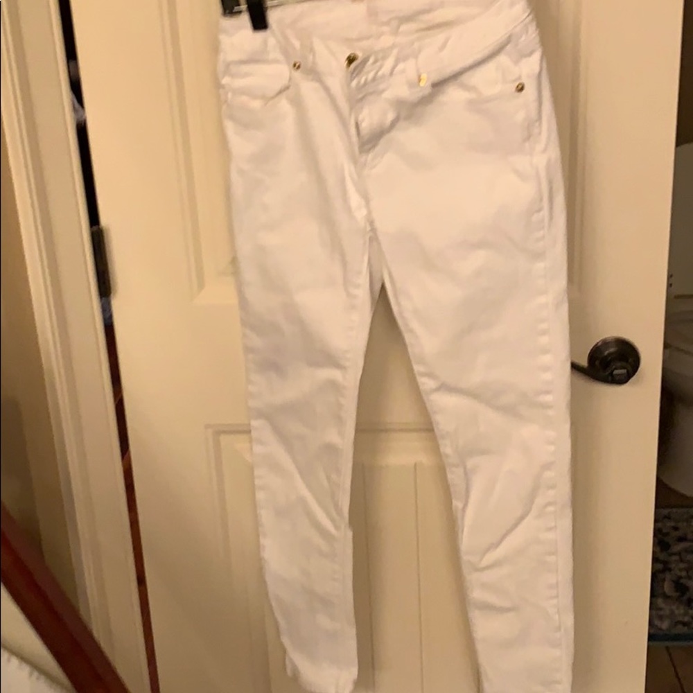 Michael Kors size 2 white jeans rivets